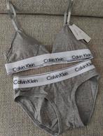 Calvin Klein lingerieset voor dames grijs maat S, Kleding | Dames, Ophalen, Grijs, Setje