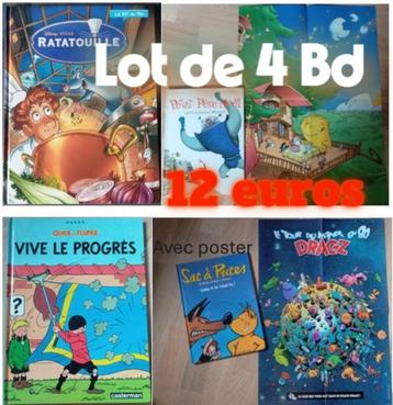 Lot de 4 bande dessinées enfants beschikbaar voor biedingen