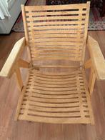 massief houten lounge chair, Ophalen, Minder dan 75 cm, Zo goed als nieuw, 50 tot 75 cm