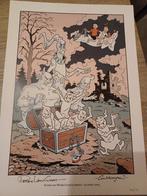 S&W - grote prent fanclubdag 2015 - genummerd/gesigneerd, Ophalen of Verzenden, Suske en Wiske