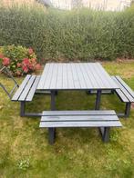 2 Pickniktafels, Tuin en Terras, Picknicktafels, Ophalen, Gebruikt, Vierkant, Staal