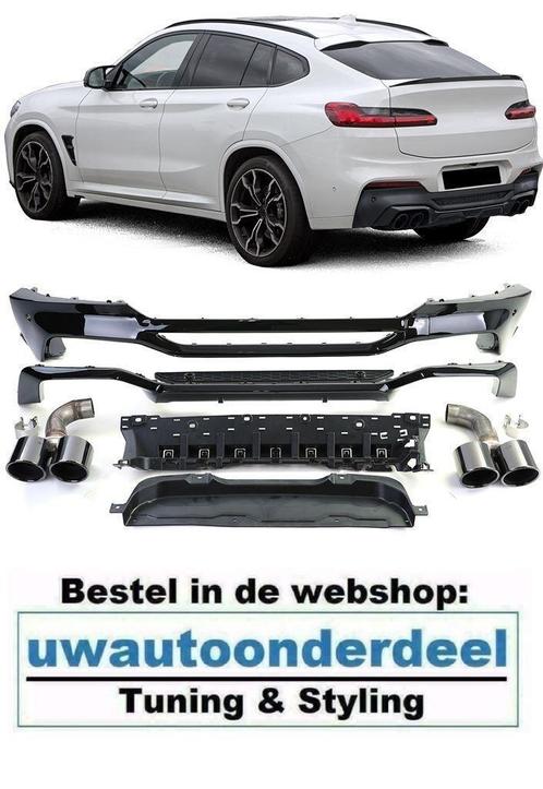 Uitlaat Sport Diffuser glans Zwart Voor Bmw X4 G02 M Pack, Auto diversen, Tuning en Styling, Verzenden