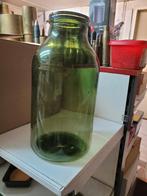 2 groene glazen Zwitserse inmaakbokalen , glazen decoratie., Huis en Inrichting, Ophalen, Zo goed als nieuw