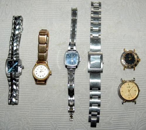 Lot 6 montres anciennes d'origines fonctionnent, Handtassen en Accessoires, Horloges | Antiek, Polshorloge, Overige merken, 1960 of later