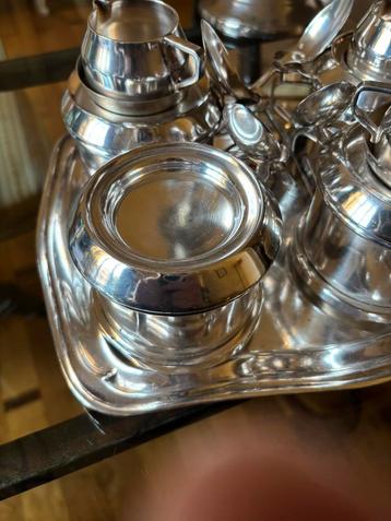 Service thé/café metal argenté Mills poinçon tour beschikbaar voor biedingen