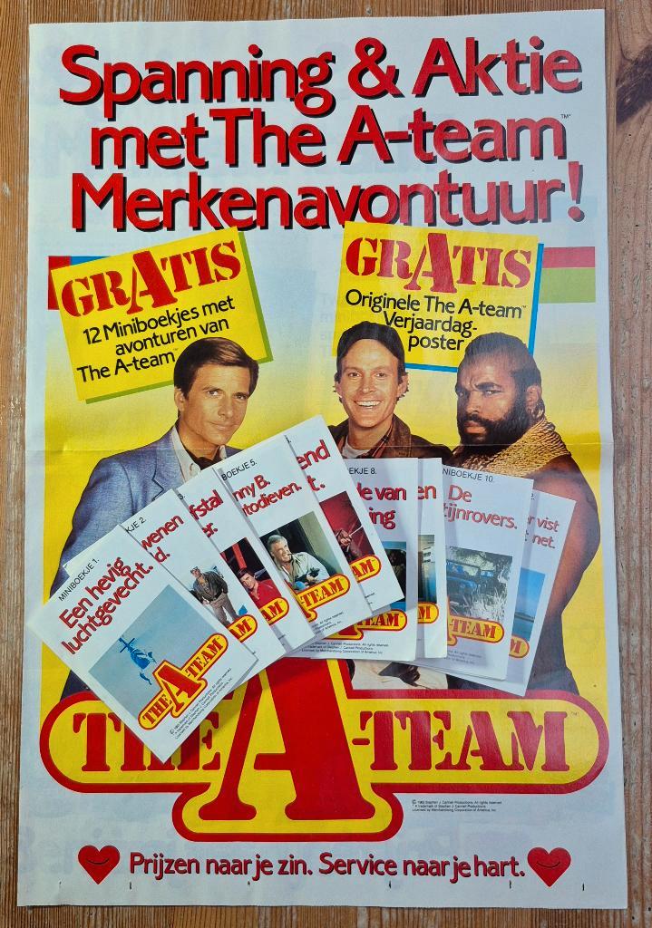 The A-Team complete reeks 12 mini-boekjes + prospectus 1983, Verzamelen, Film en Tv, Zo goed als nieuw, Tv, Overige typen, Ophalen of Verzenden