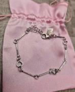 Zilveren armband met hartjes Twice as Nice 925 gestempeld, Handtassen en Accessoires, Ophalen of Verzenden, Zo goed als nieuw