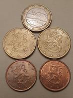 5 munten van Finland zie beschrijving, Ophalen of Verzenden, Finland, Overige waardes, Setje