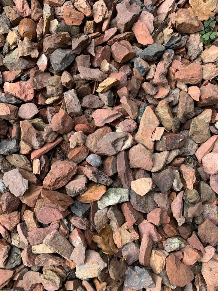 Rode Kiezel, Tuin en Terras, Grind, Keien en Split, Gebruikt, Grind, Rood, Ophalen