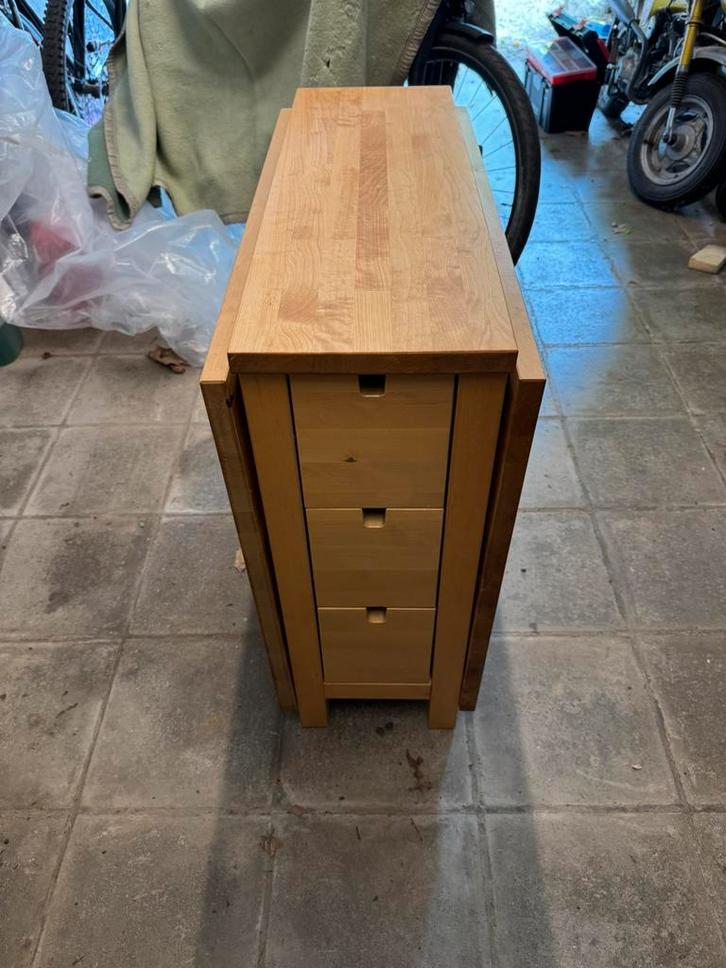 Ikea Norden bois brut (bouleau), Huis en Inrichting, Tafels | Bijzettafels, Gebruikt, 60 cm of meer, 75 cm of meer, Hout, Ophalen