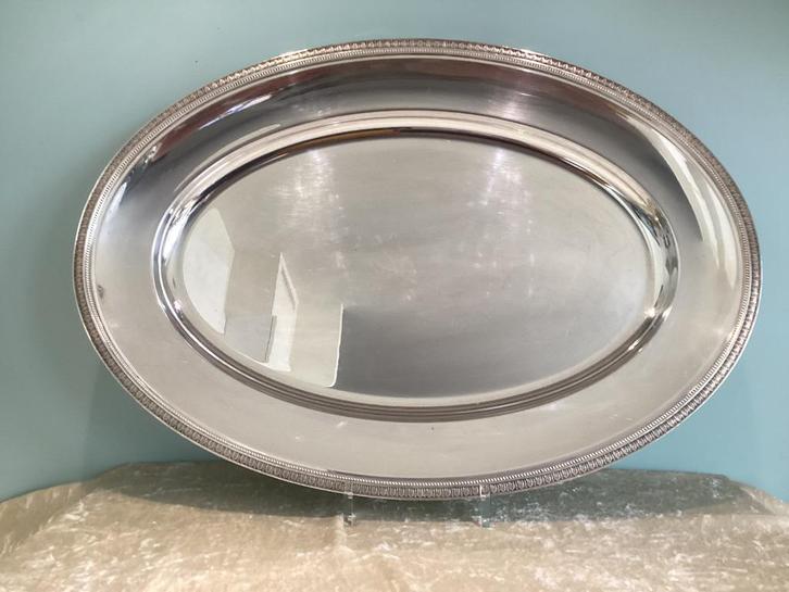 Ovale serveerschotel Christofle Malmaison. CHR013/Ca., Antiek en Kunst, Antiek | Schalen, Ophalen of Verzenden