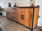 Dressoir en lange kast hout zwart, Ophalen, Nieuw, Metaal, Industrieel