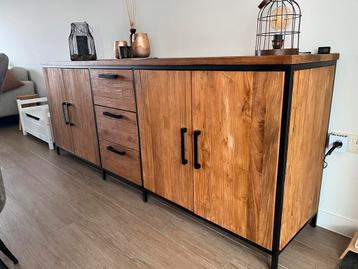 Dressoir en lange kast hout zwart beschikbaar voor biedingen