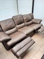 2 delige lederen sofa set met relax, Huis en Inrichting, Ophalen, Zo goed als nieuw, Driepersoons, Leer