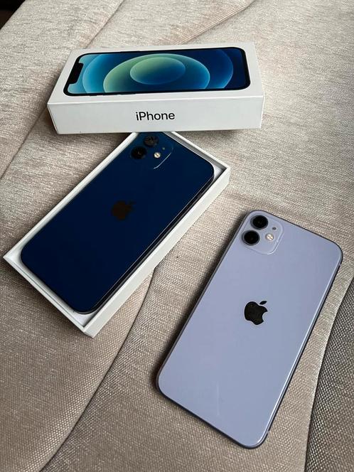 Lot iphone 12 et 11 128gb ( prix fixe ), Télécoms, Téléphonie mobile | Apple iPhone, Comme neuf, iPhone 12, Bleu, Enlèvement ou Envoi