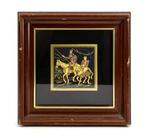 kader met vintage gouden Don Quixote and Sancho Panza, Ophalen of Verzenden