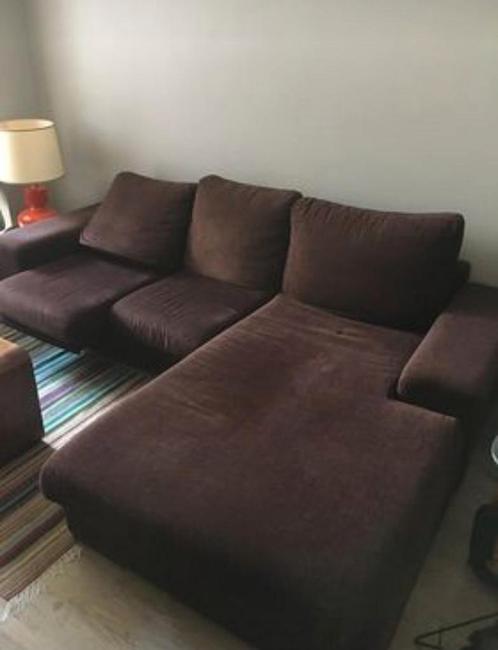 Grand et beau canapé avec large chaise longue, Maison & Meubles, Canapés | Sofas & Chaises Longues, Utilisé, Enlèvement ou Envoi