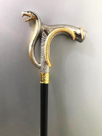 Wandelstok Cobra Zilver & Goud😍💑😎🎁🤗👌 beschikbaar voor biedingen