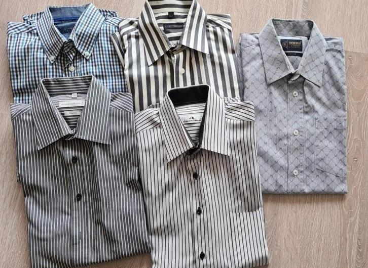 5 Heren hemden in prima (nieuwe) staat, Kleding | Heren, Overhemden, Zo goed als nieuw, Ophalen