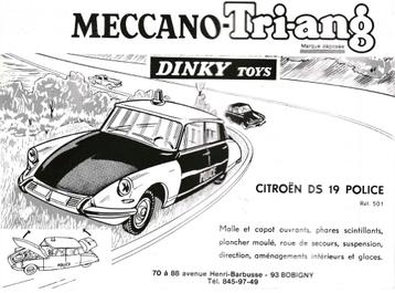Dinky France Atlas 1/43 : Citroën DS 19 Berline "Police" beschikbaar voor biedingen