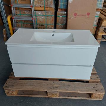 LAATSTE Badmeubel mat wit 100 x 50 x 46 cm nr146 beschikbaar voor biedingen