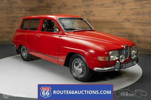 Saab 95 V4 1970| Route 66 Auctions, Auto's, Oldtimers, Bedrijf, Te koop, Saab, Benzine, Stadsauto, 2 deurs, Handgeschakeld, Rood