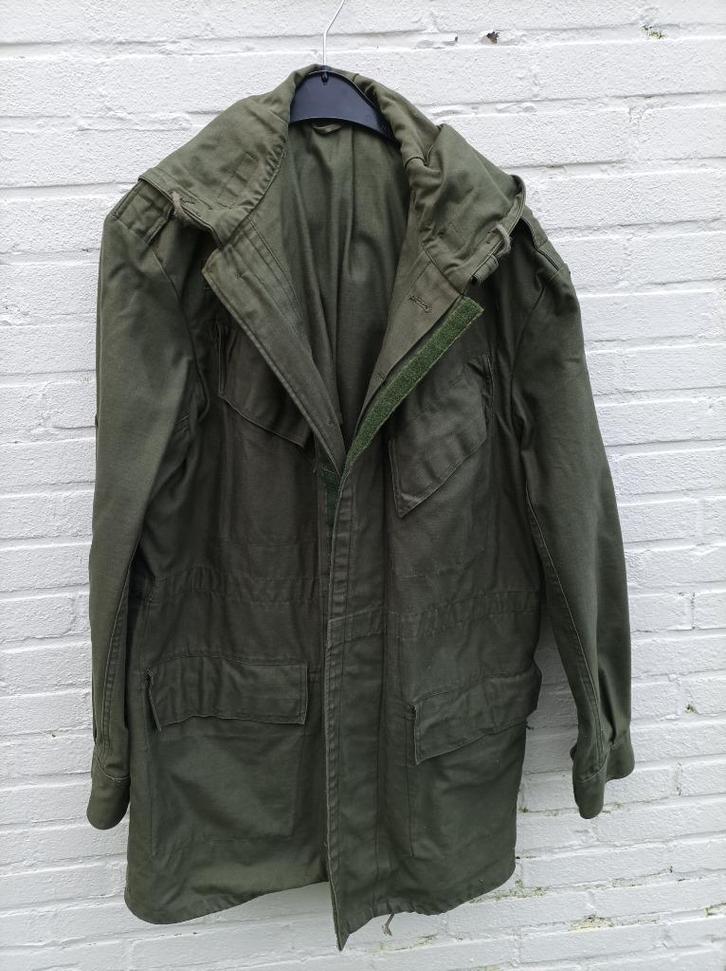 KHAKI SMOCKVEST LARGE IN GOEDE STAAT, Kleding | Heren, Jassen | Winter, Gedragen, Maat 52/54 (L), Groen, Ophalen of Verzenden