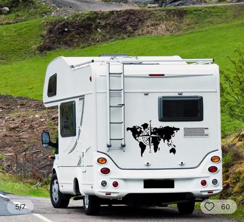 #Carte du monde #Caravane #Taille du sticker : 70 cm, Caravanes & Camping, Caravanes Accessoires, Neuf, Envoi