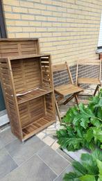 inklapbare houten tuinset, balkonset, Ophalen, Zo goed als nieuw, Hout, Inklapbaar