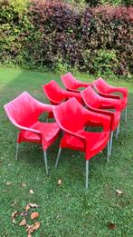 6 chaises de jardin Ola Rosso, Jardin & Terrasse, Chaises de jardin, Empilable, Enlèvement, Utilisé