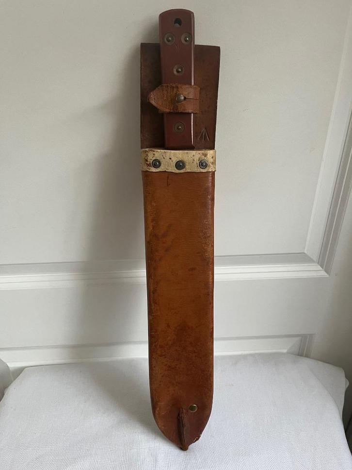 Top machette Broad arrow WW2 avec son fourreau, Verzamelen, Militaria | Tweede Wereldoorlog, Landmacht, Mes of Dolk, Ophalen of Verzenden