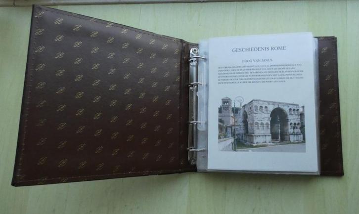 uniek verzamelproject 58  romeinse munten in leren album, Postzegels en Munten, Munten | Europa | Niet-Euromunten, Verzenden
