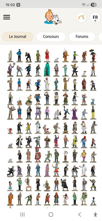 Tintin 107x Moulinsart figurenboekje + certificaat  beschikbaar voor biedingen