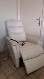 electrische relaxzetel in leder, Enlèvement ou Envoi, Comme neuf, Cuir