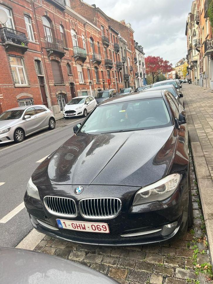 Bmw 520 d, Auto's, BMW, Particulier, 5 Reeks, Diesel, Euro 5, Berline, 5 deurs, Automaat, Zwart, Zwart, Leder, Ophalen