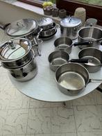 INOX KOOKPOTTEN, Huis en Inrichting, Keuken | Potten en Pannen, Ophalen, Inox, Gebruikt, Keramische plaat