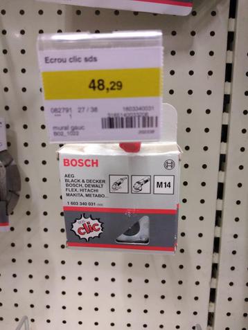Nieuwe „" BOSCH "” SDS „" CLIC "” snelvergrendelingsmoer” beschikbaar voor biedingen