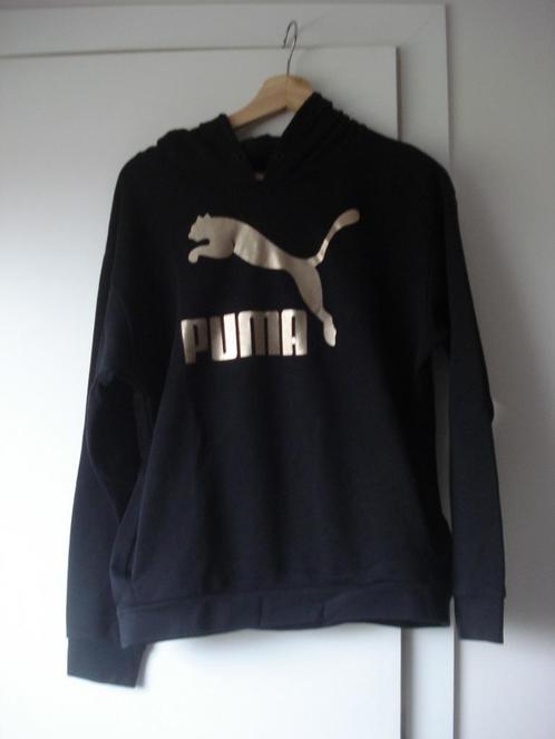 Puma zwarte sweater met kap, dames/meisjes. mt L, Vêtements | Femmes, Pulls & Gilets, Porté, Taille 42/44 (L), Noir, Enlèvement ou Envoi