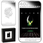 2019 Tuvalu - Alien 40th anniversary - color 1 oz silver bar, Postzegels en Munten, Edelmetalen en Baren, Ophalen of Verzenden