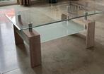 Salontafel met glazen blad, Huis en Inrichting, Tafels | Salontafels, Ophalen, Zo goed als nieuw