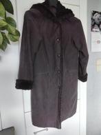 Taupebruine jas van imitatiesuède voor dames T.38/40, Maat 38/40 (M), Bruin, Ophalen of Verzenden, Zo goed als nieuw