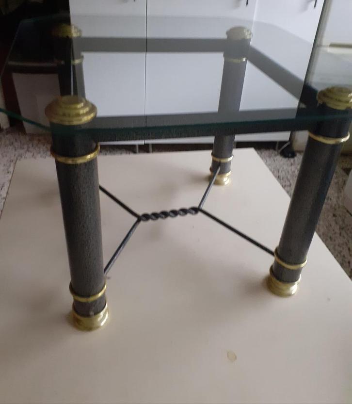 STYLE INDUSTRIEL 1 table de salon + 1 gratuite, Maison & Meubles, Tables | Dessertes, Utilisé, Verre, Enlèvement