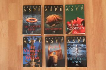 6 boeken Pieter Aspe beschikbaar voor biedingen