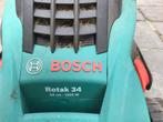 BOSCH  elektrische grasmaaier Rotak 34 blauw groen, Tuin en Terras, Ophalen, Cirkelmaaier, Gebruikt, Elektrische grasmaaier