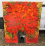 Mooi Abstract Geschilderd Werk 'Kleurrijke Boom' - 121x101, Ophalen