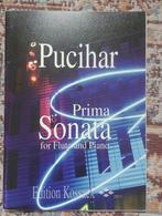 Prima sonata for flute and piano Pucihar, Ophalen of Verzenden, Zo goed als nieuw, Dwarsfluit