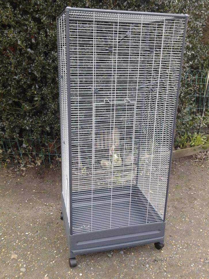 nieuwe volière op wielen grijs, Dieren en Toebehoren, Vogels | Hokken en Kooien, Nieuw, Volière, Ophalen of Verzenden