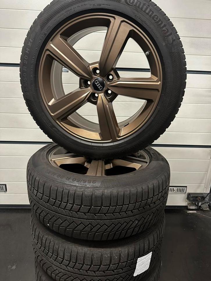 Audi velgenset met 255/50R20 banden, Auto-onderdelen, Banden en Velgen, Band(en), Ophalen