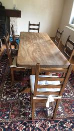 Table de ferme en chêne massif et 6 chaises, Maison & Meubles, Tables | Tables à manger, Chêne