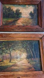2 kleine oude schilderijtjes, Antiek en Kunst, Ophalen